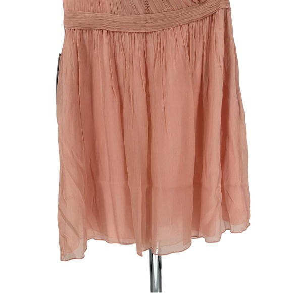 J. Crew Cara Silk Chiffon One Shoulder Dress in Misty Rose size 16 NWT - Picture 9 of 15